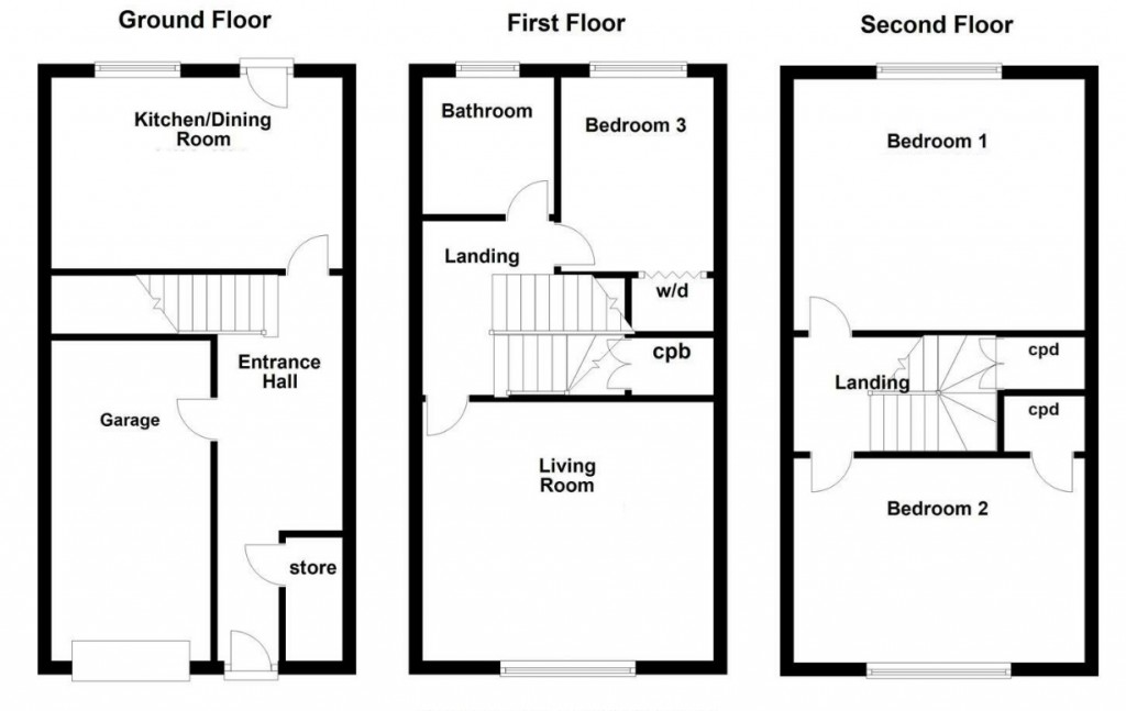 Floorplans For MORISTON CLOSE, CORBY